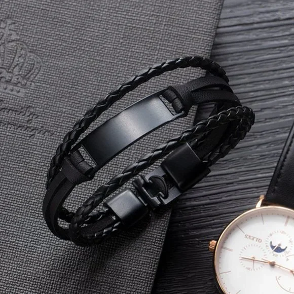 men black bracelet - Picture 3 of 5